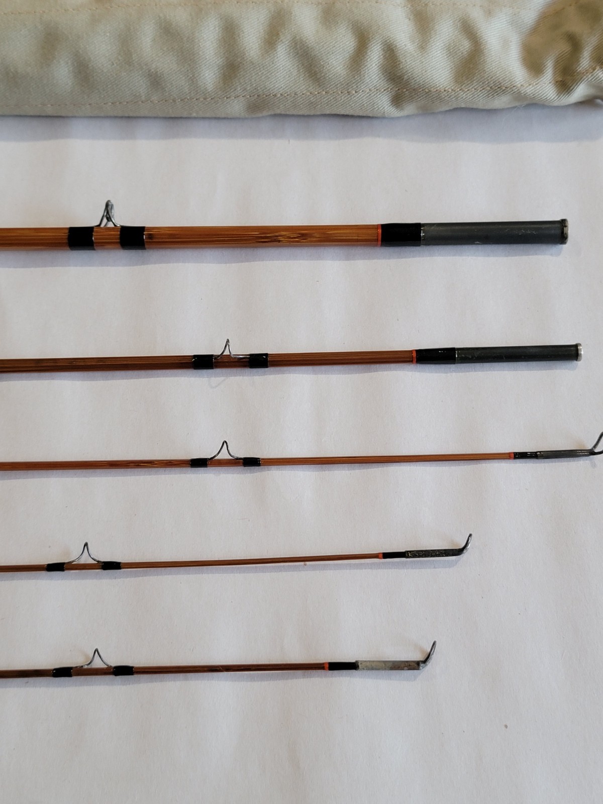 Heddon #17 “Black Beauty”, 7’6″, 3/3, 1 3/4F, 4/5wt Bamboo Fly Rod