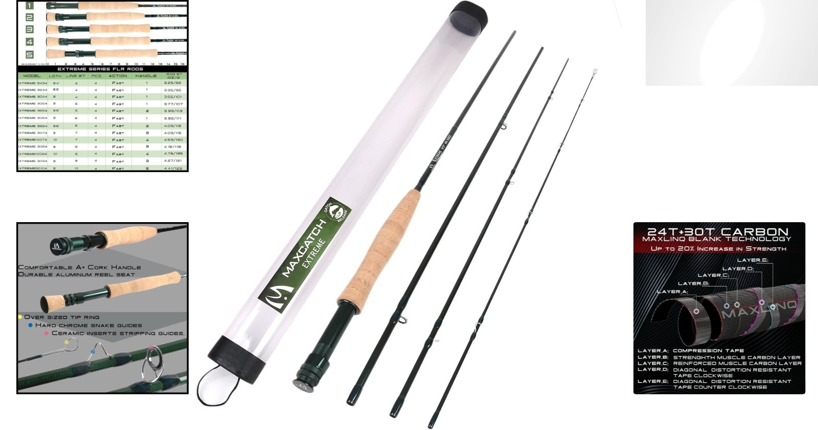 4-Piece 9ft Fly Fishing Rod with IM6 Carbon Blank – For All Anglers