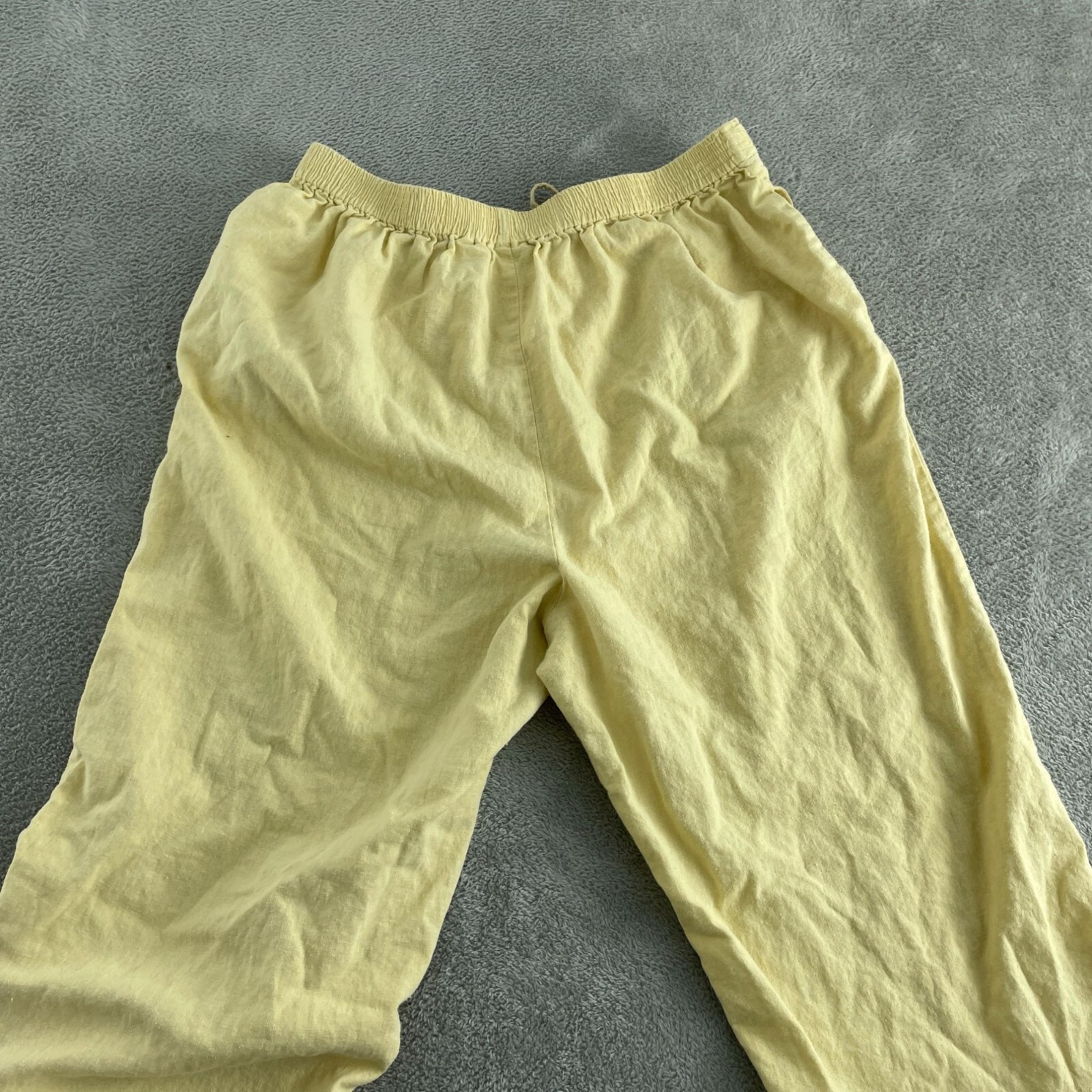 Orvis Womens Elastic Waist Linen/Rayon Blend Relaxed Fit Pants Size 14 0335