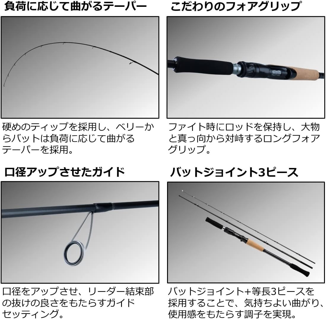 DAIWA 05807360 3-Piece Multi Rod PH LL Phantom Liberalist