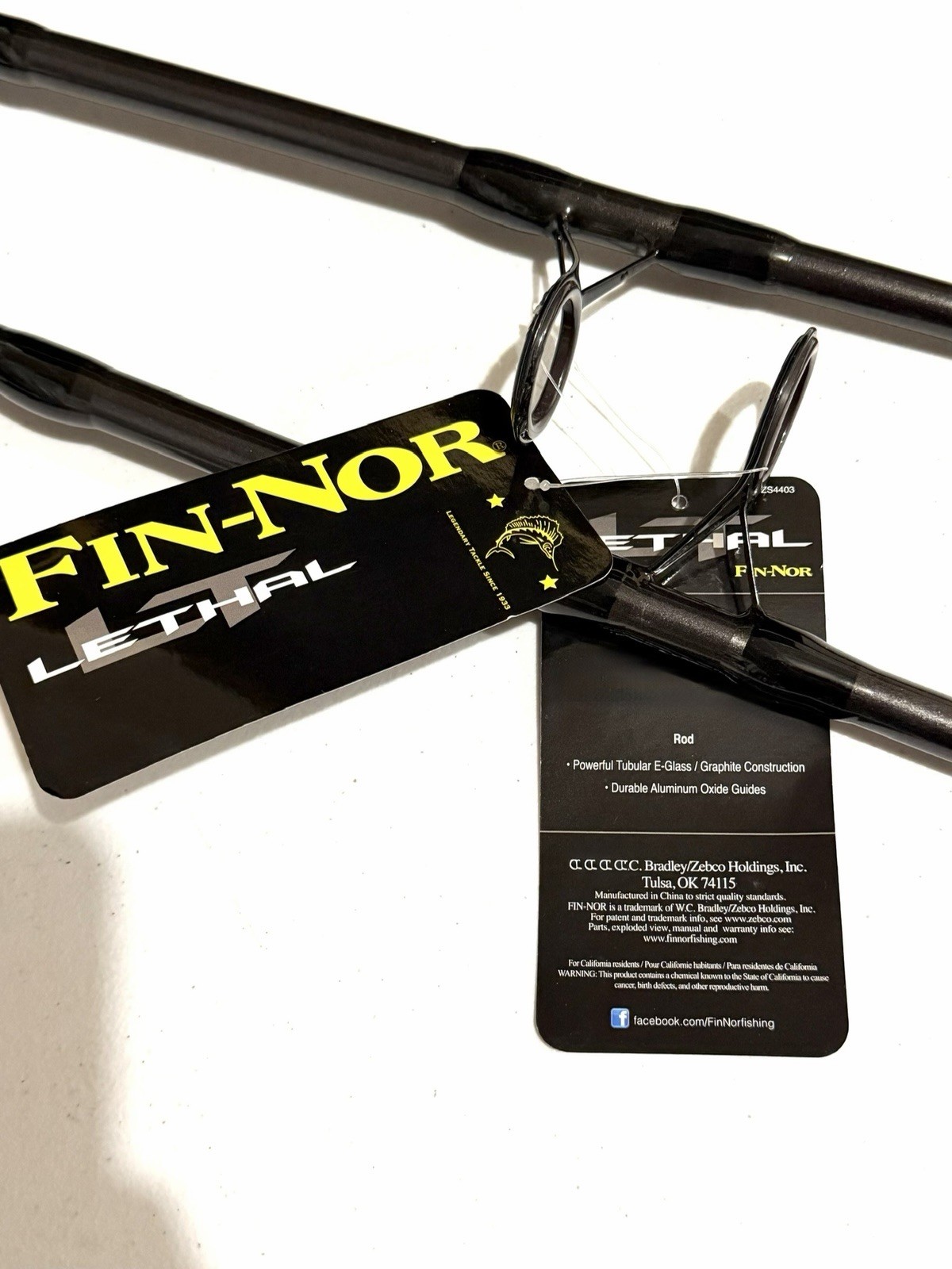 LOT of 2 – Fin-Nor LETHAL 7 Ft OFF SHORE Spinning Rods – Saltwater Freshwater