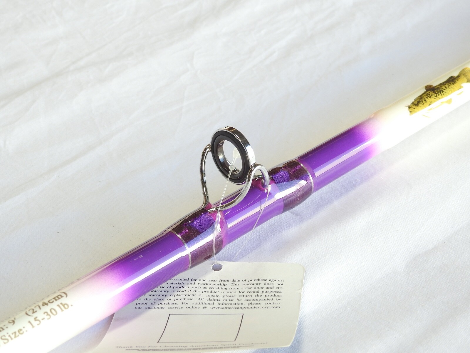 Nite Stick Catfish Casting Rod 9′ 2PC Glow Tip Purple