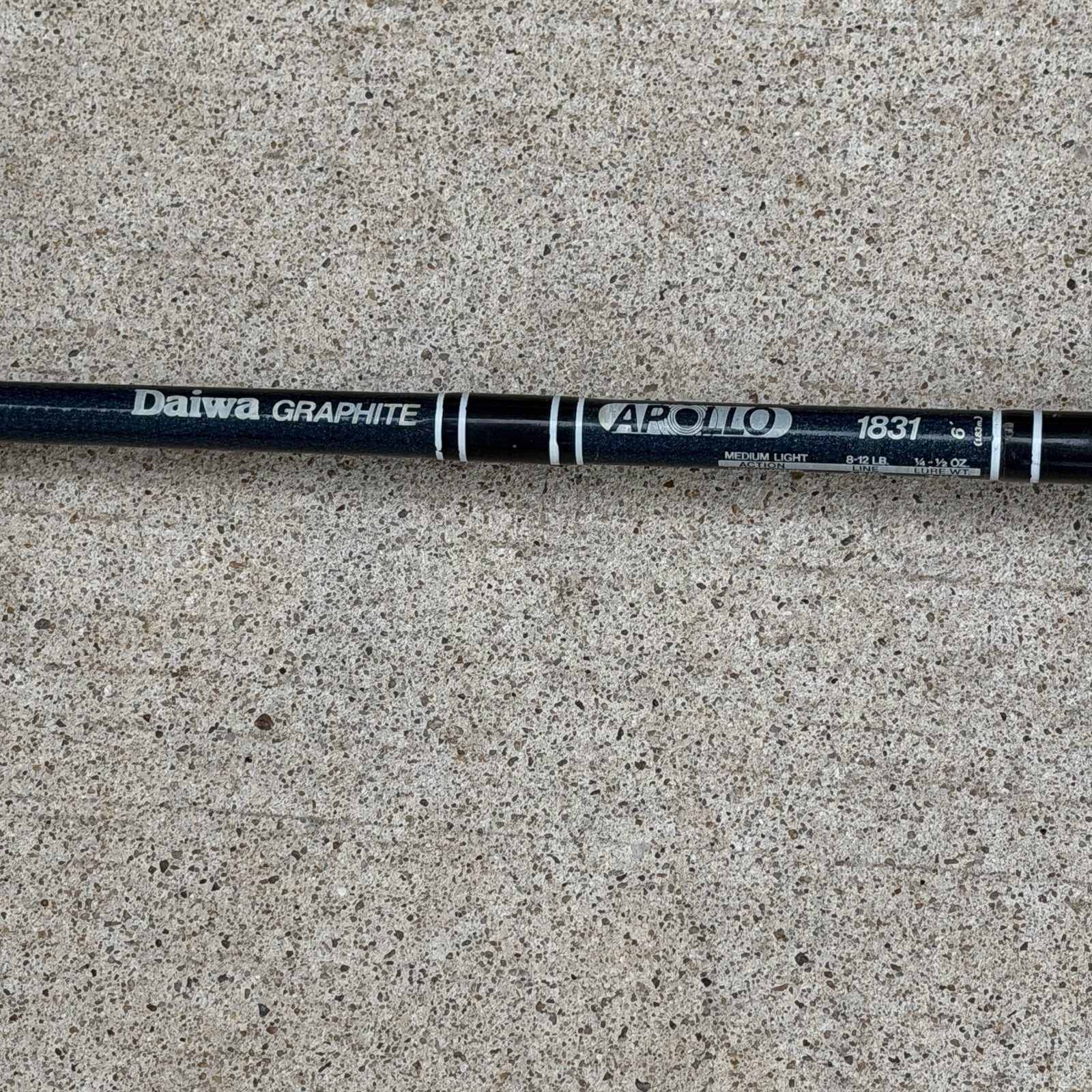 Vintage Daiwa APOLLO 1831 Graphite Rod Ultra Light 6 ft 2 Pc Rod Fishing Blue
