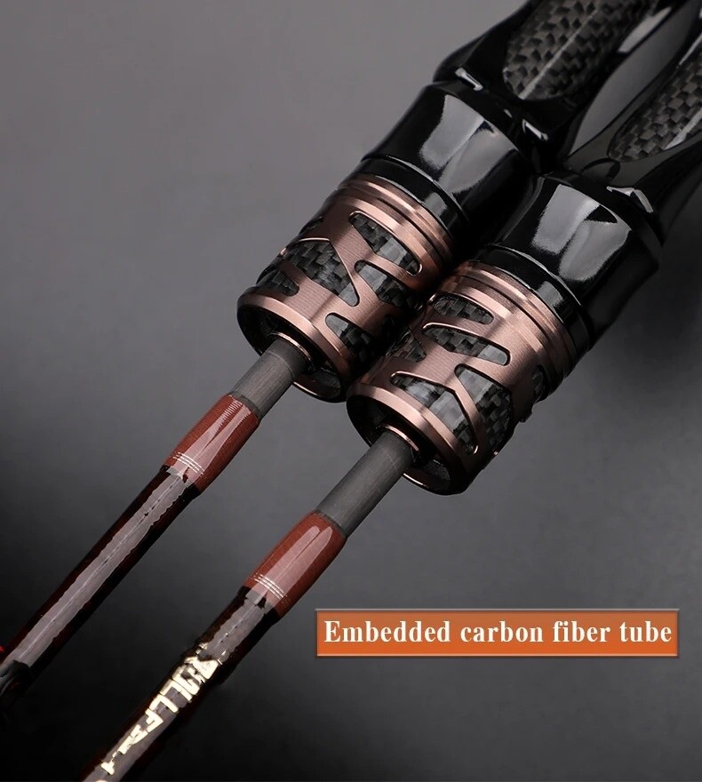 5.6ft 6ft Fishing Rod Carbon Fiber Ultra Light Rod Wood Handle Casting/Spinning