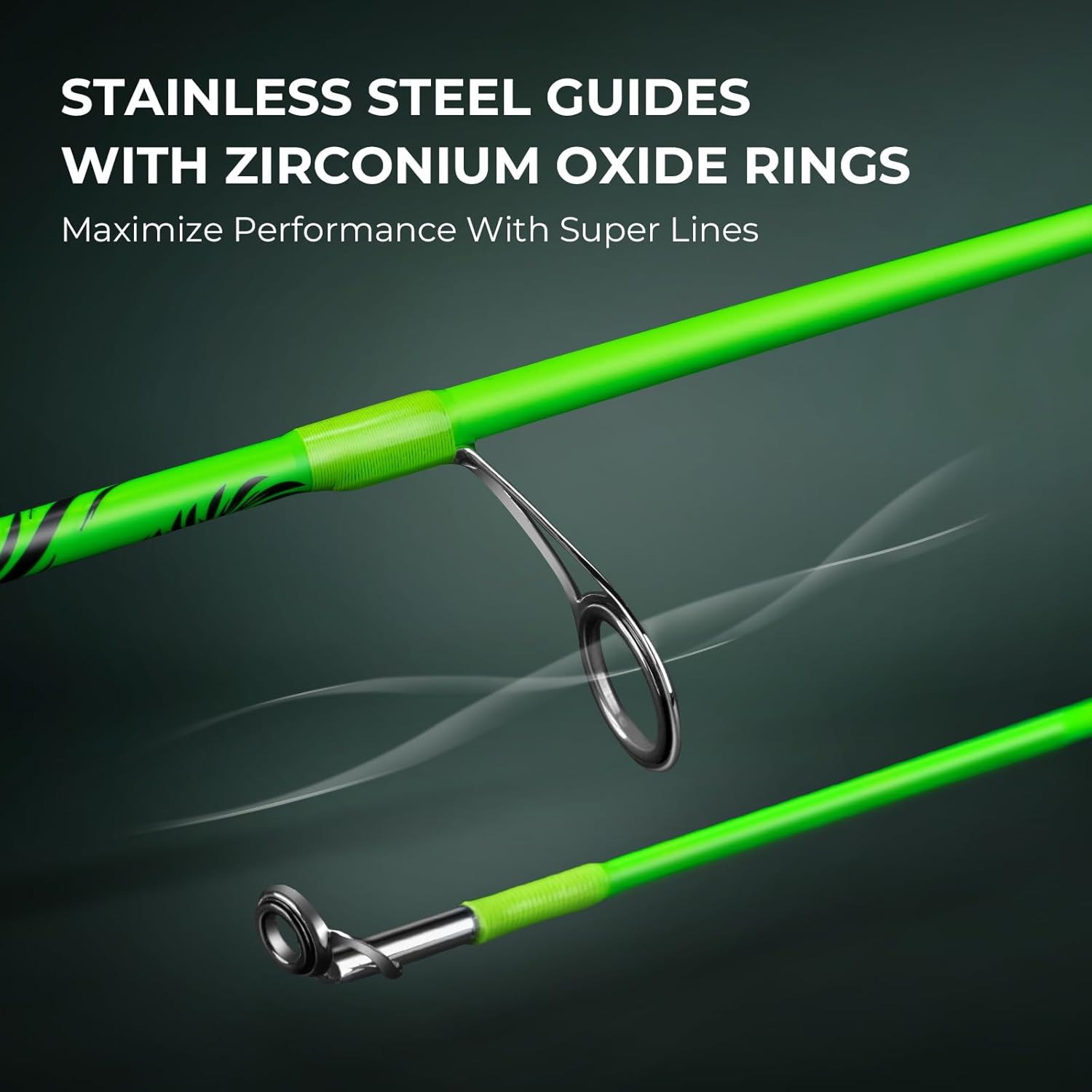 Zephyr Dual-Tip Fishing Rod & Reel Combo IM6 Graphite 2Pc KastFlex Rubber Cork
