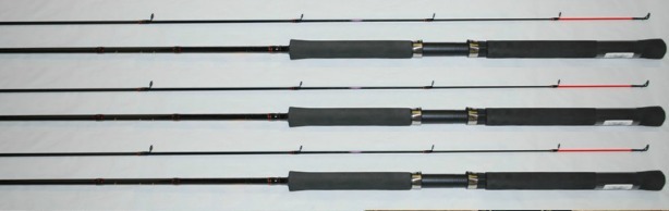 JIMMY HOUSTON GRAPHITE CRAPPIE FISHING POLE TROLLING ROD SET OF 3, JHPSG-122