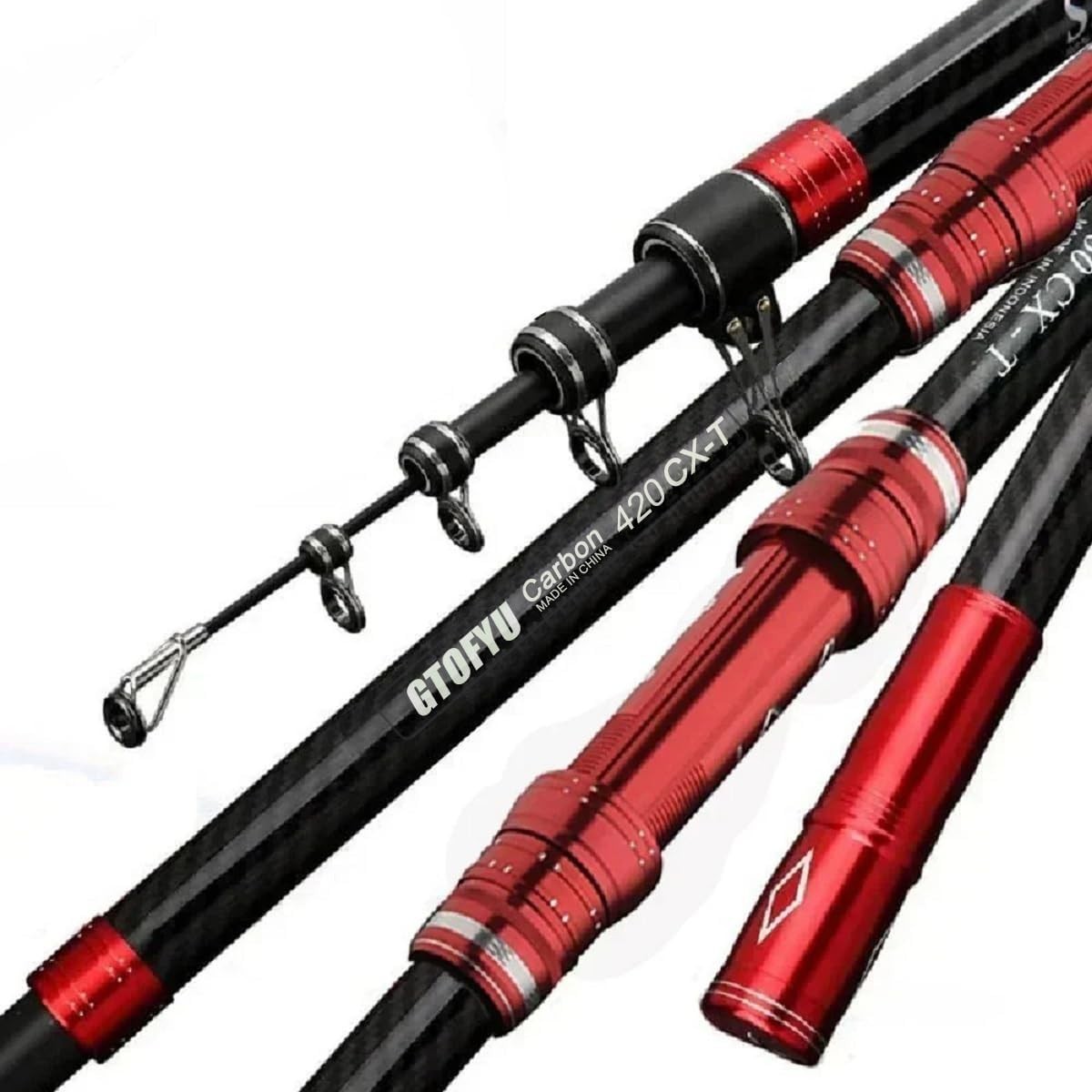Telescopic Fishing Rod, Carbon Fiber Travel Surf Rod, Spinning Power Lure 2-9…