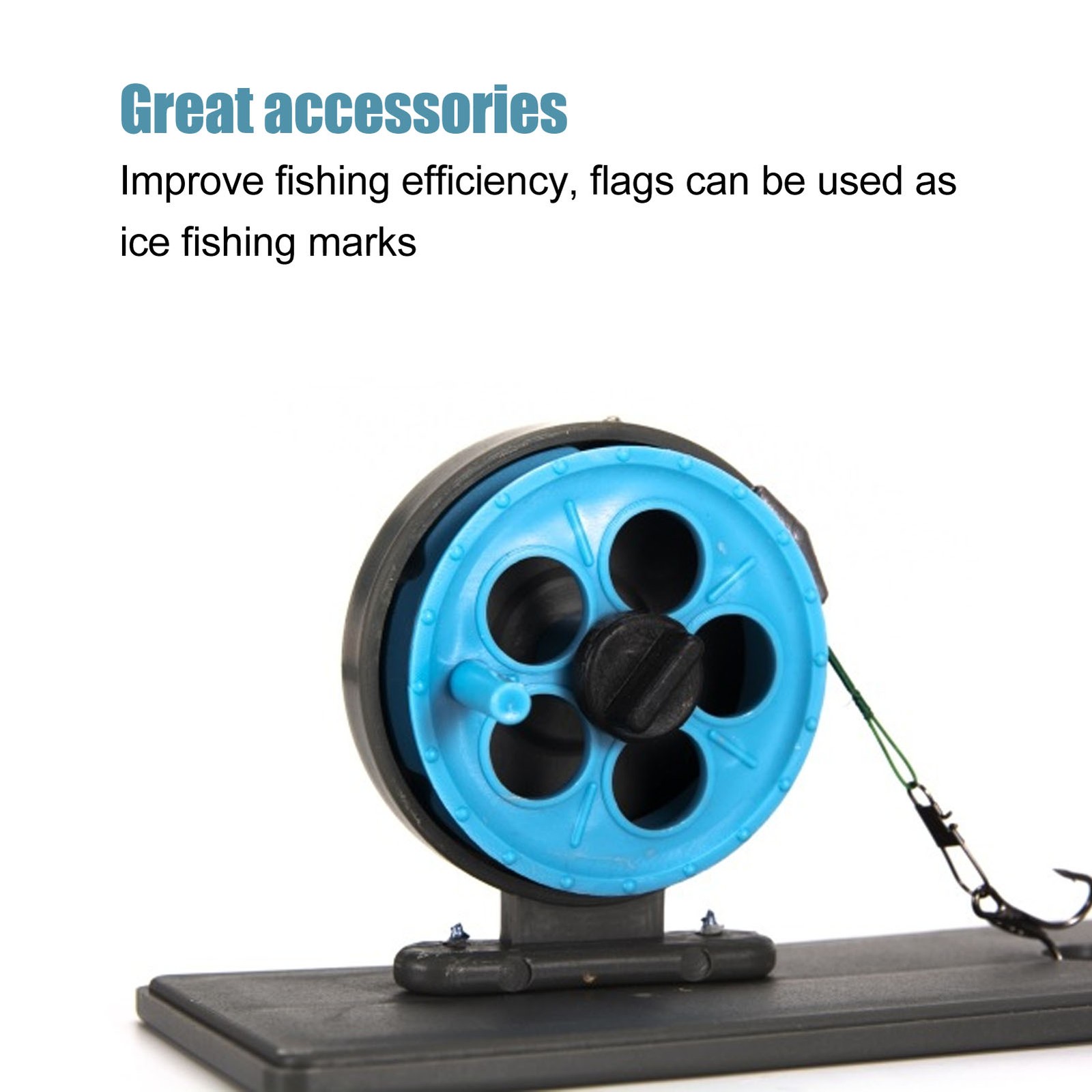 ¦2pcs Ice Fishing Flag Marker Rod Automatic Floating Stable Ice Fishing Rod Tip