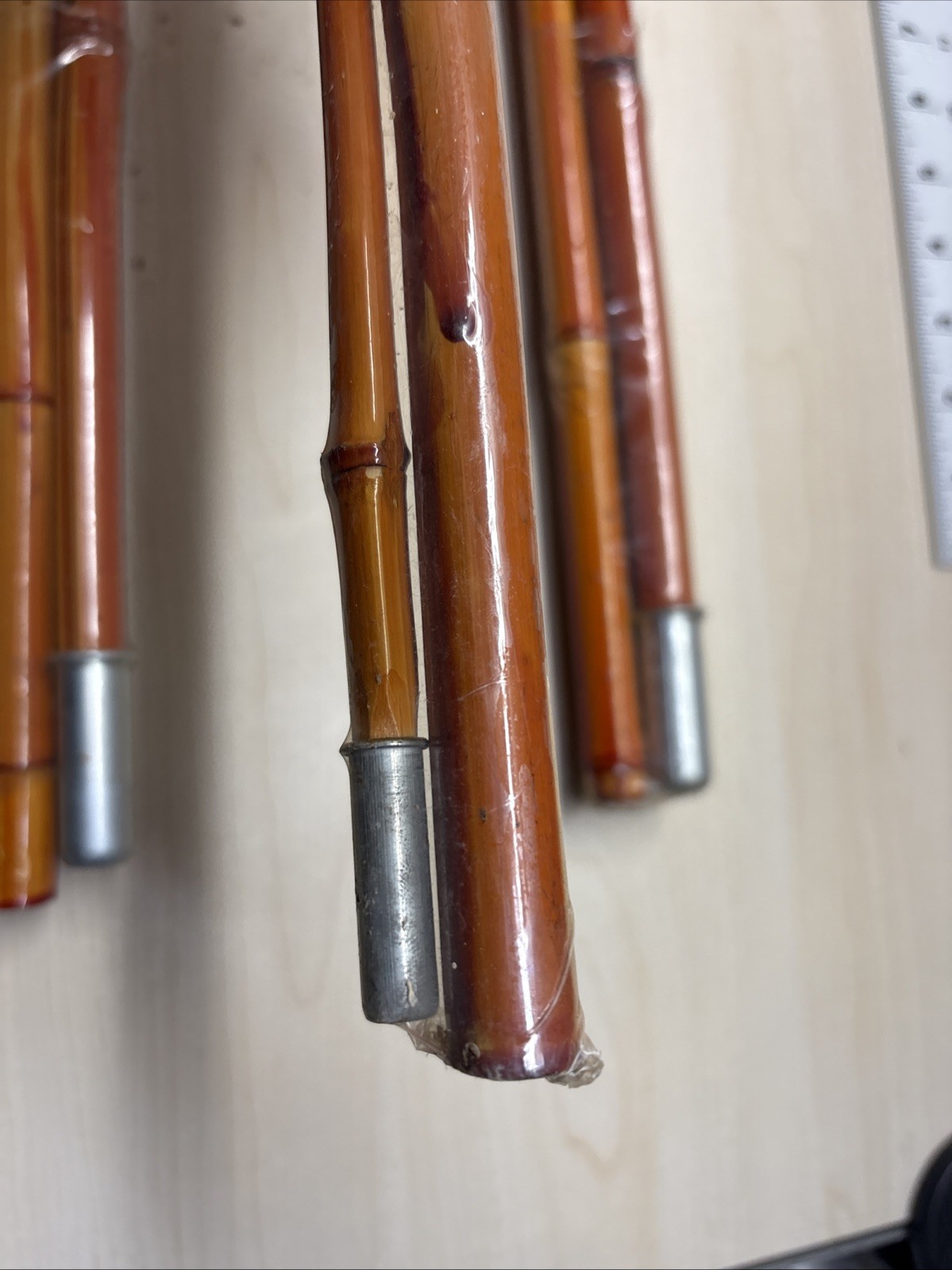 Lot of 3, B’n’M’s 8 & 12 Ft Jointed Bamboo Poles 2&3 Piece, BnMs TL82 L123 READ