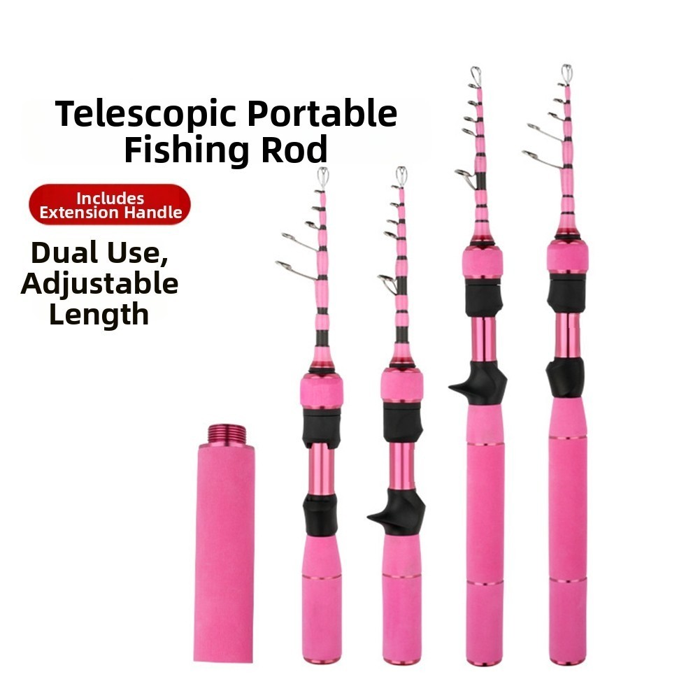 Carbon Fishing Rod 2-Piece for Freshwater For Trout Bass Stream Use 180cm