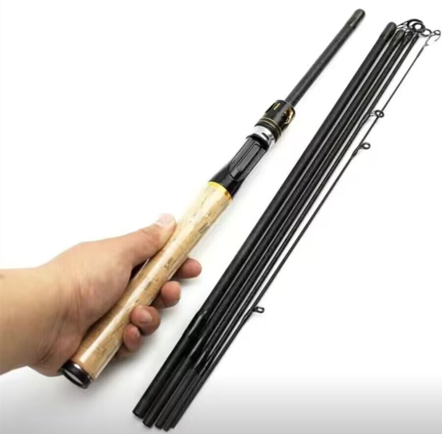 Fishing Rod Carbon Spinning Casting Fishing Rod Lure 2.4m 2.7m Travel Poles