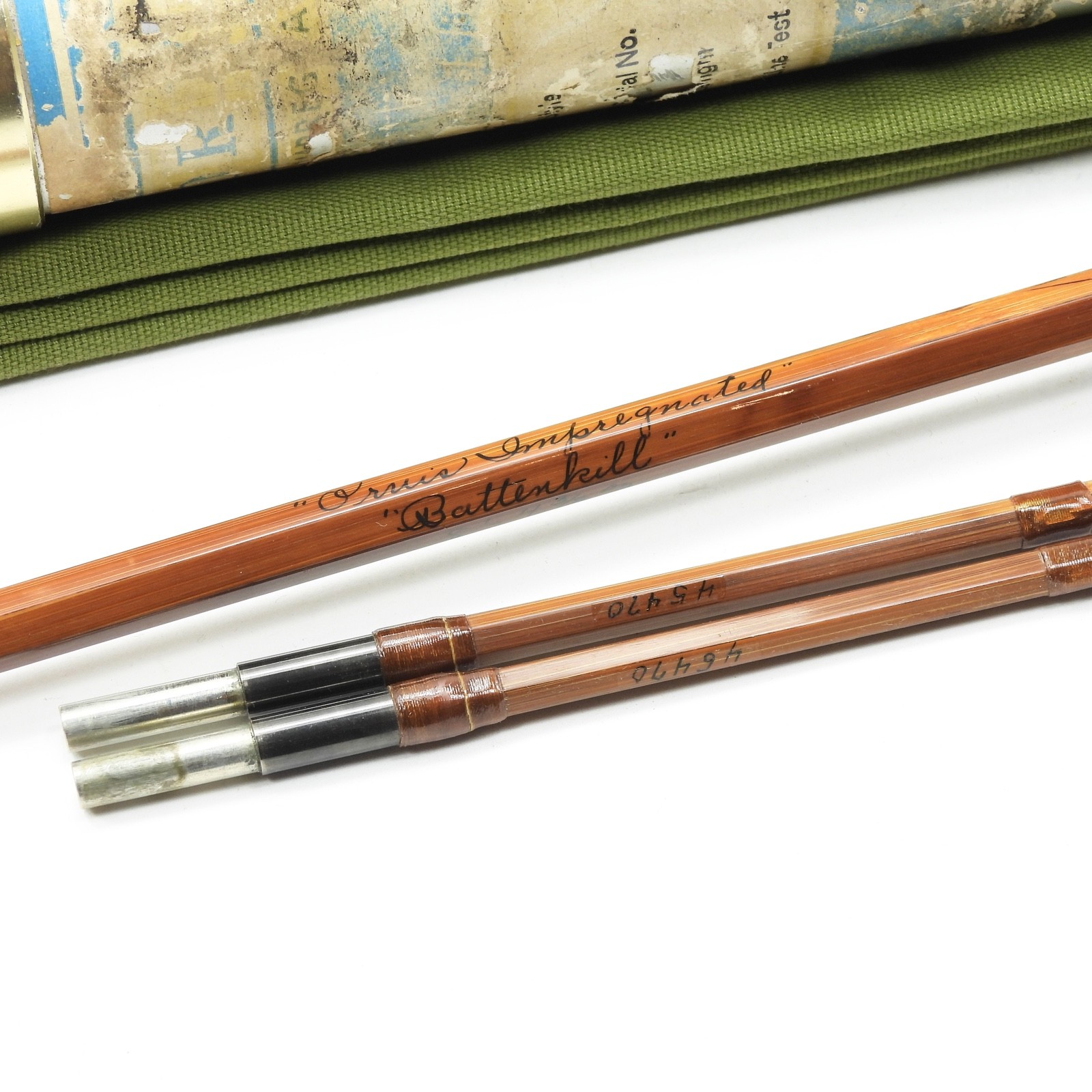 Orvis Impregnated “Battenkill” Bamboo Fly Rod. 8’. 8wt. 4 3/8oz. W/ Tube & Sock.