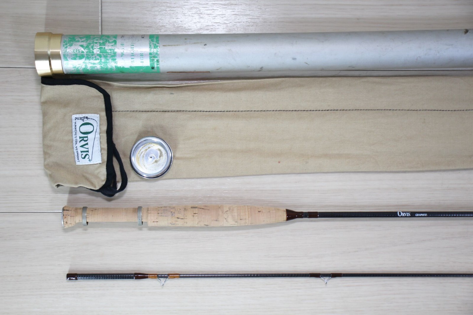 Vintage Orvis Mark II 7’6″ 3wt Fly Rod 2pc Tiemco Japan 1.5oz M145