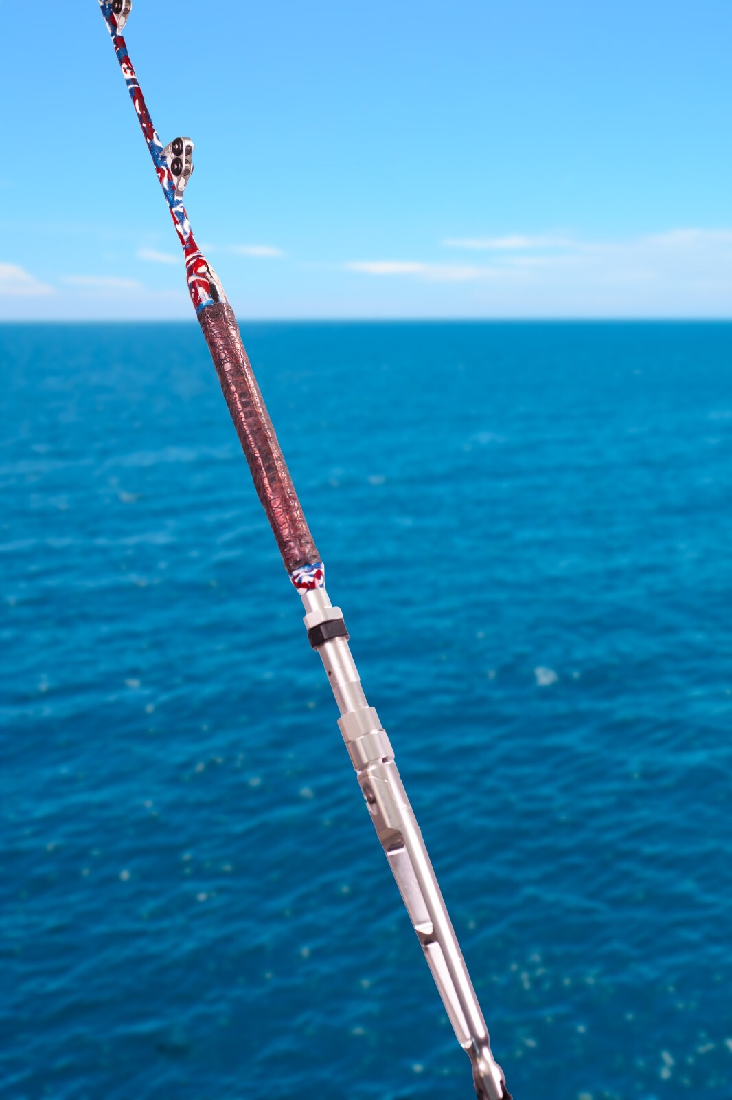 Custom Fishing Rod, Real Crocodile Skin Grips, Awesome Paint Job, ADJUSTABUTT – 