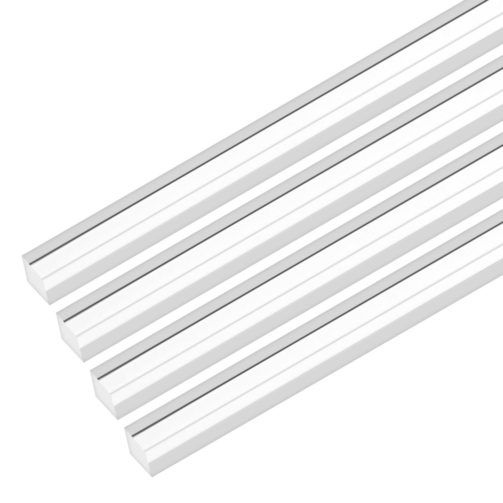 4 PCS Clear Acrylic Square Dowel Rods 9.8×0.39 Inch / 250×10 mm DIY Craft