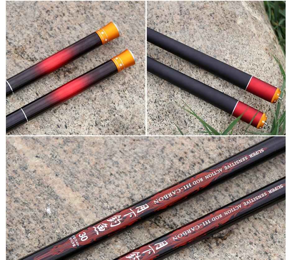 High Carbon Fiber Stream Rod Hand Pole Carp Fishing Rod3.6M 4.5M 5.4M 6.3M 7.2M