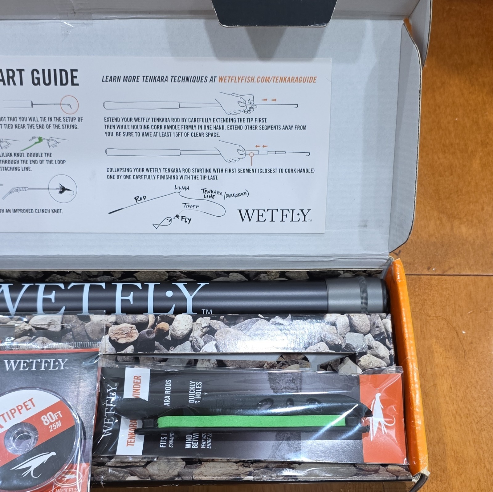 Wetfly Backcountry Tenkara Series 10ft 7:3 Medium Telescopic Kit w/ Tippet