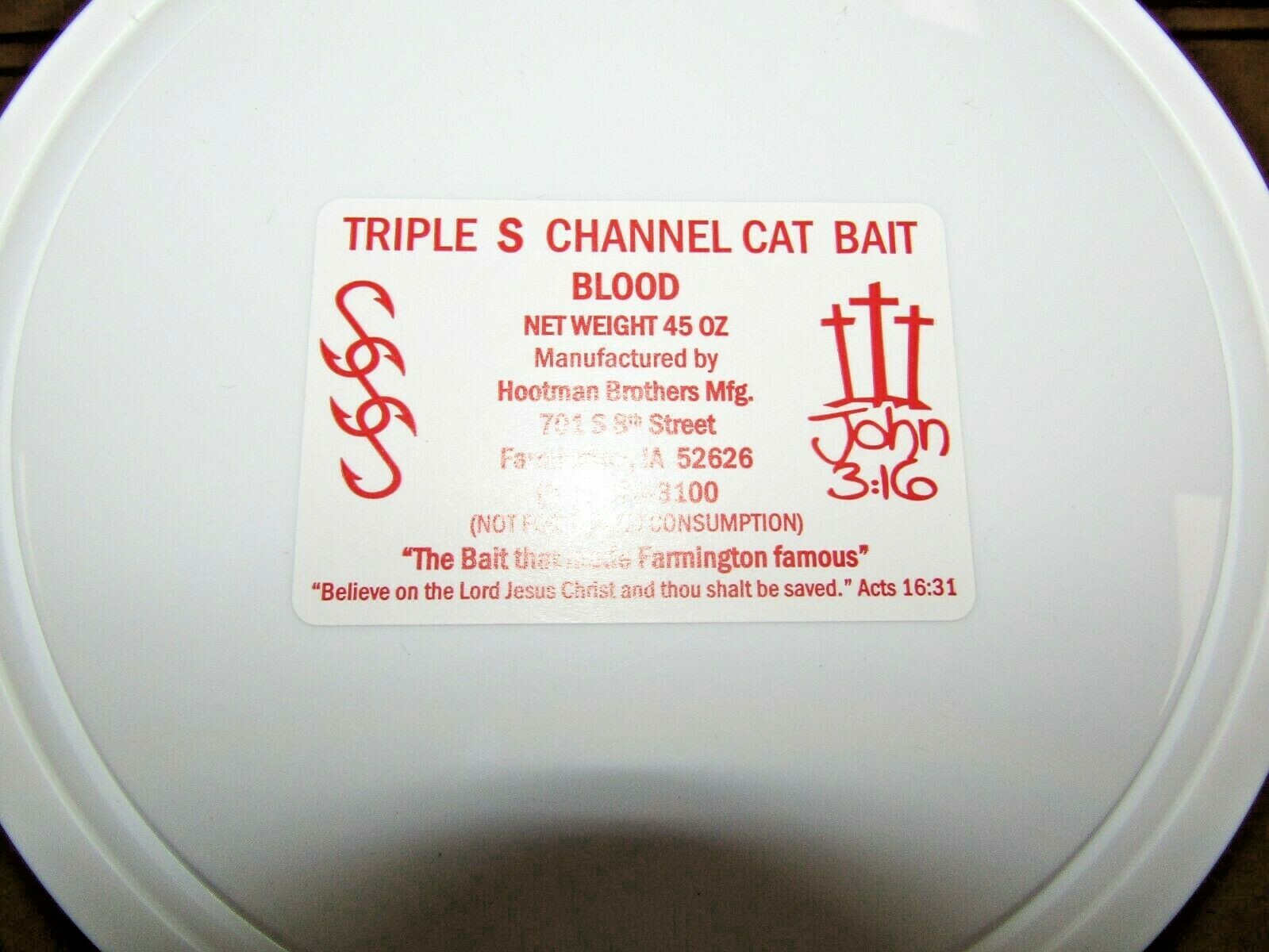 2 PAILS TRIPLE S CATFISH BAIT 1-CHEESE & 1-BLOOD SONNY’S SUPER STICKY 45oz PAILS