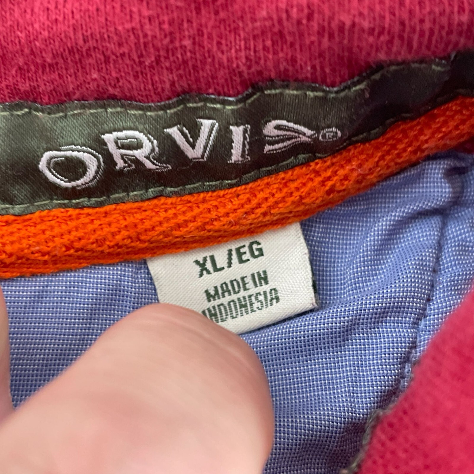 Orvis Mens Burgundy Pullover Sweater XL/EG – Cotton & Polyester 4634