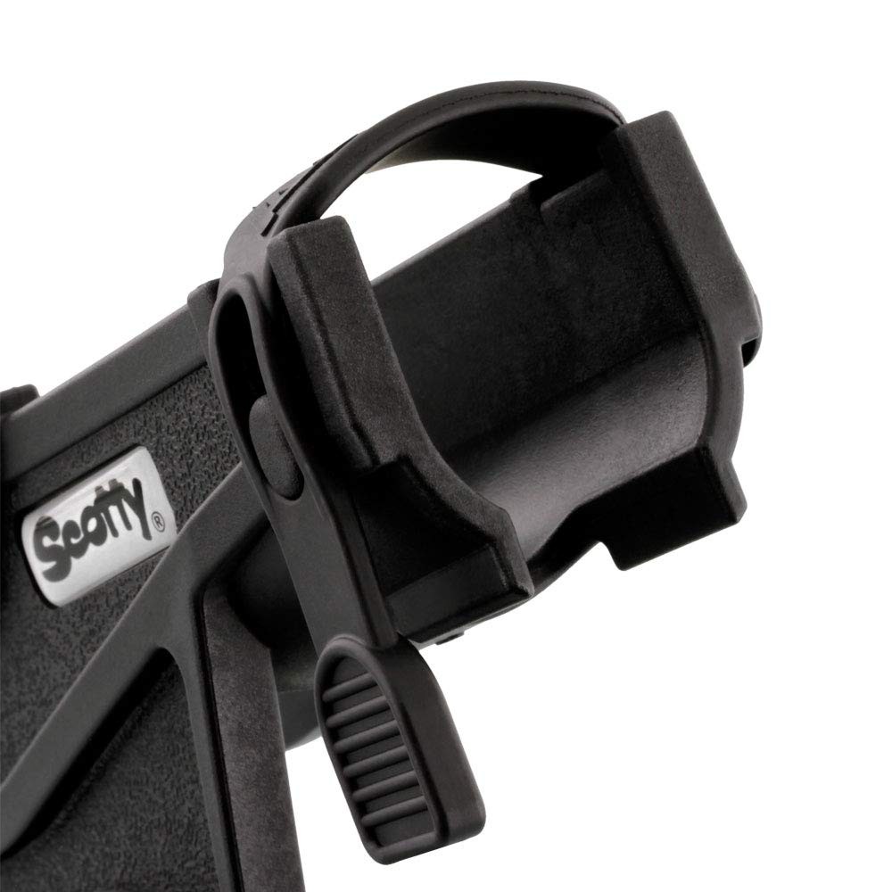 Scotty Baitcaster/Spinning Rod Holder Black 244 Flush Deck Mount Small 0281-Bk