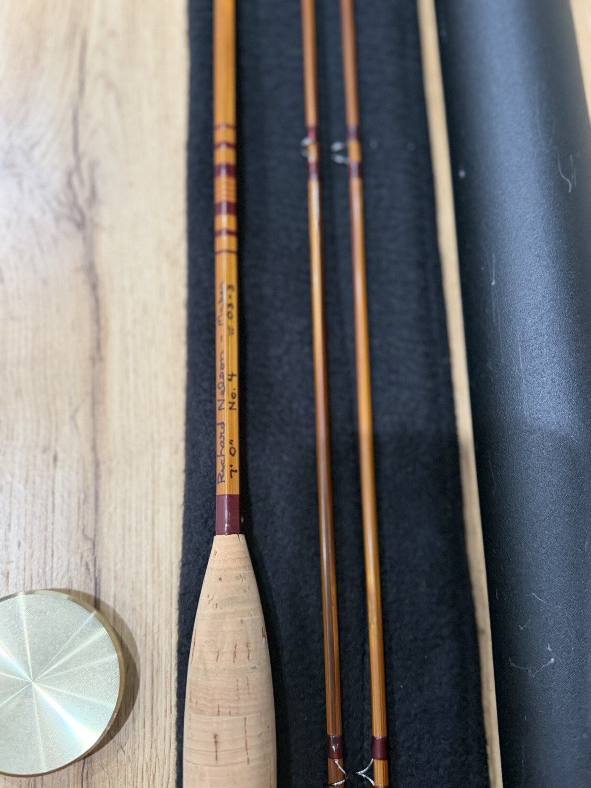 custom 7-foot, 4-weight fly rod handcrafted from Tonkin cane Richard Nelson