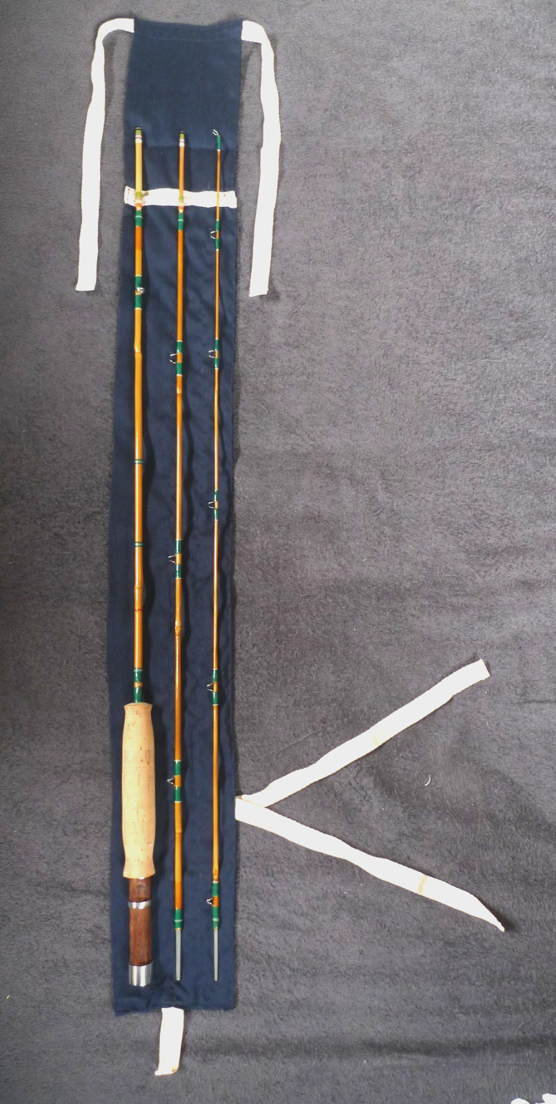 [Japanese Marutake flyrod] 6’7″ #3 3pc-unused ‘yatake bamboo’ flyrod