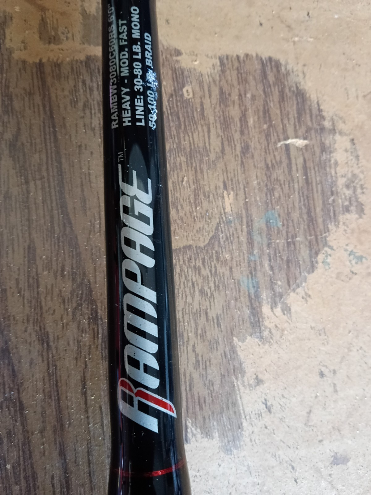 Penn Rampage Jigging Casting Rod 6 Ft Heavy Mod Fast 50 100 Braid RAMbw3080c60rs