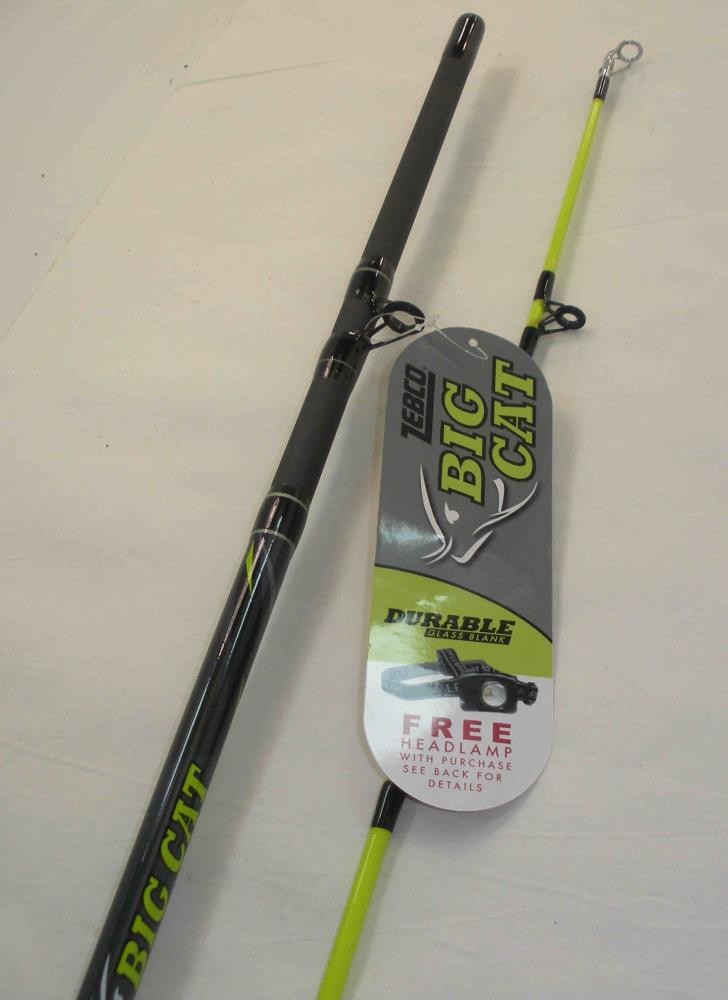 Zebco BCC702MH Big Cat Catfish Rod 7 Ft Casting Medium Heavy Action 2 Piece Rod
