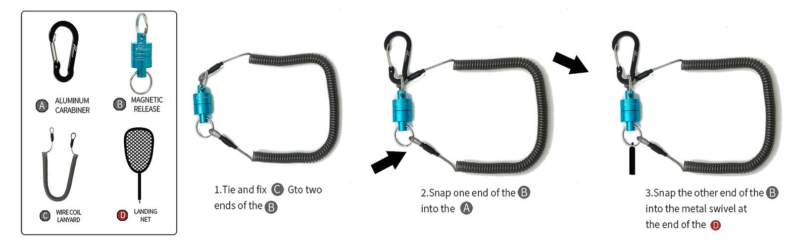 GOODCAT Strongest Magnetic Net Release Magnetic Keychain Fly Fishing Net