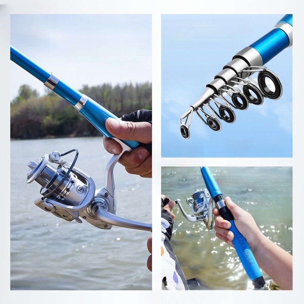 Compact Telescopic Sea Fishing Rod 18m 21m Fiberglass Casting Rod for Beach