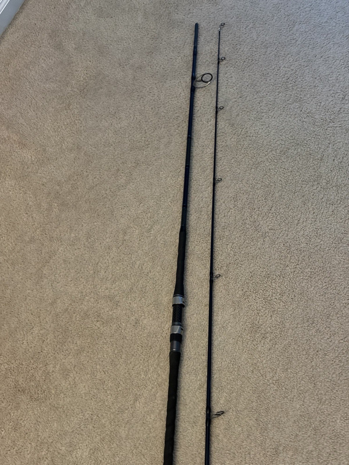 (Used) (Missing Guide) Tsunami Carbon Shield II Surf Spinning Rod 9’ 2 Piece