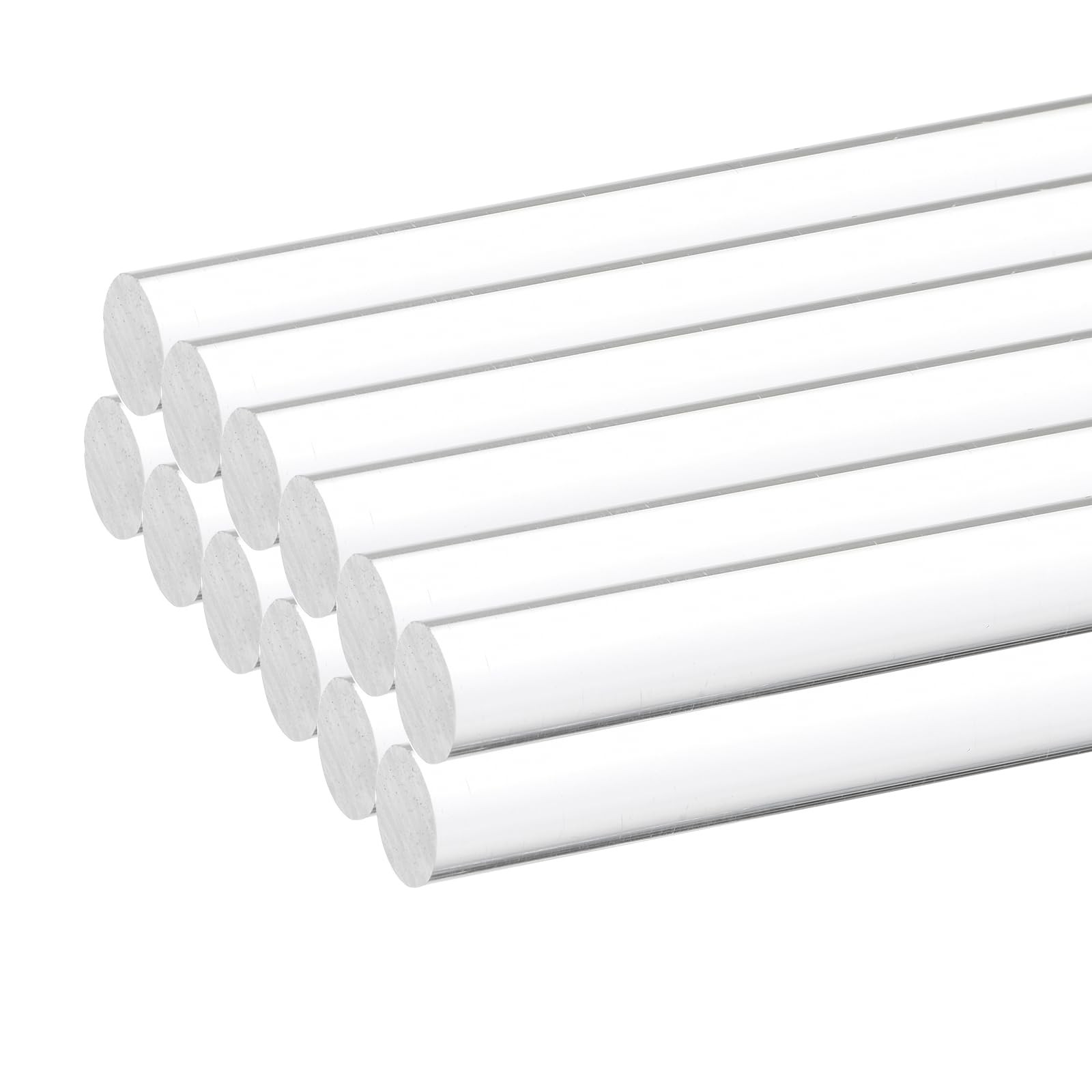 12 PCS Clear Acrylic Round Rods Dowel Plastic Sticks 23/64×12 Inch 9x300mm