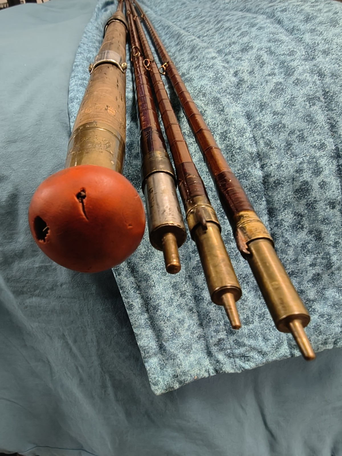 1927 Hardy 14’2″ The Gold Medal Rod Palakona Regal Bamboo 4 Piece Extra Tip