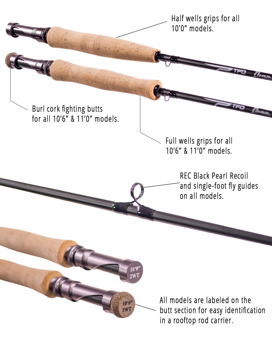 TFO Elevare 3wt 10′ Fly Rod | Temple Fork Lifetime Warr. FREE SHIPPING