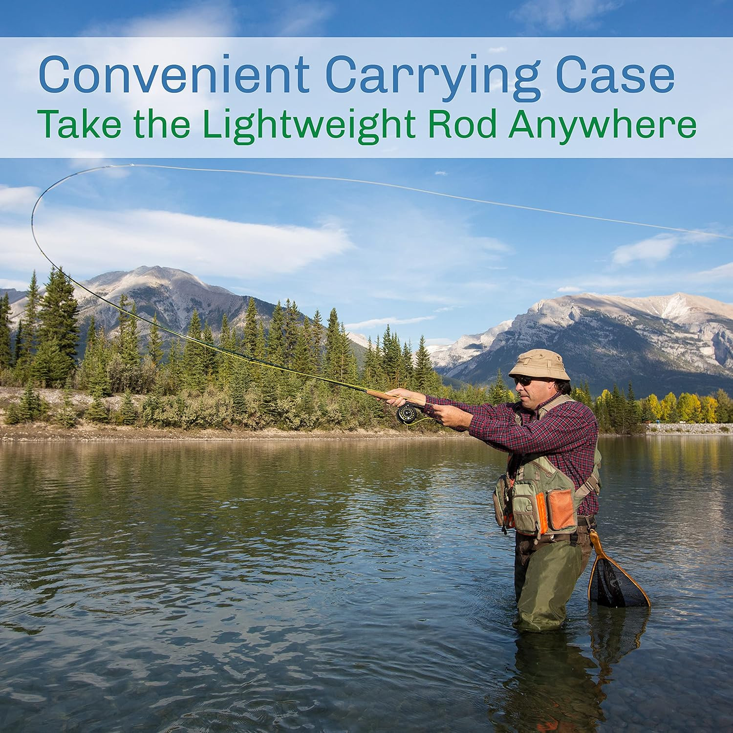 Outdoors Fly Fishing Rod & Reel Combo Starter Kit with Case
