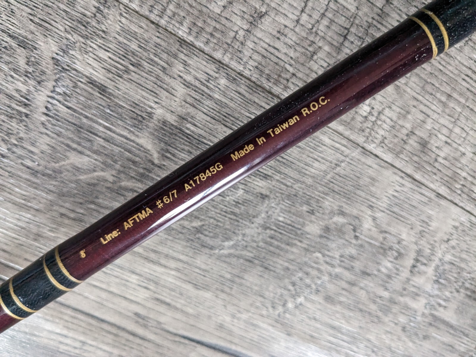 Vintage Daiwa APOLLO GOLD 1945 8’0″ 2PC Graphite Fly Fishing Rod Line #6/7