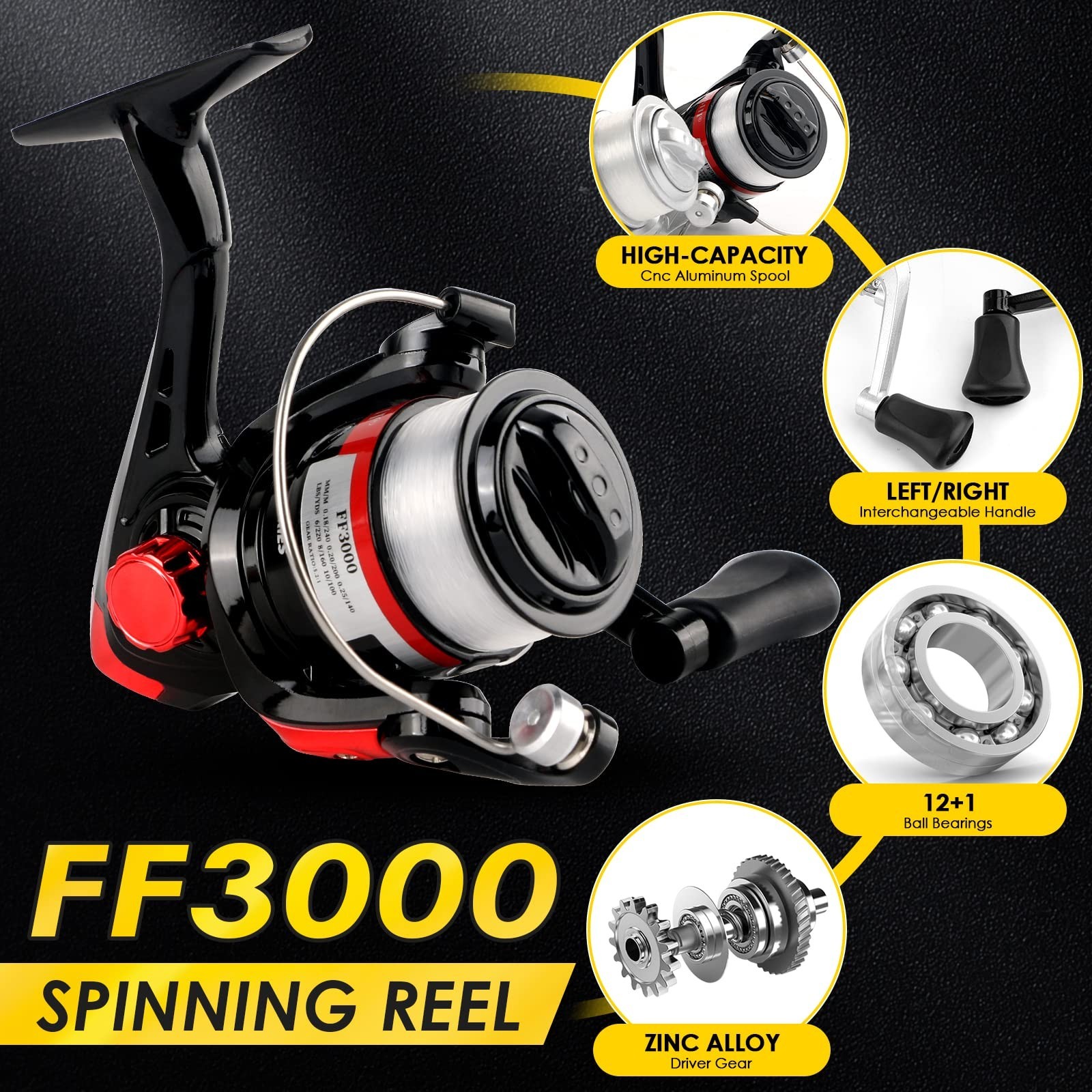 Telescopic Fishing Rod Reel Combo 2PCS 6.89FT Collapsible Fishing Pole Spinni…