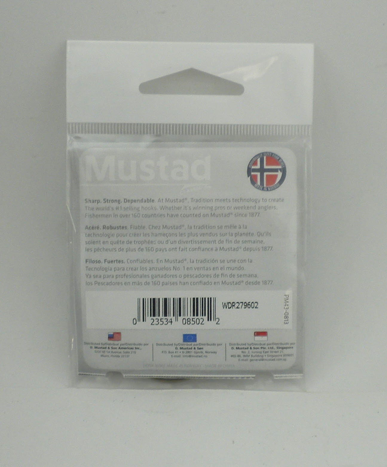 Mustad 37140-3/0-8 Wide Gap Hook Ringed Bronze Slightly Reversed Size 3/0 8CT