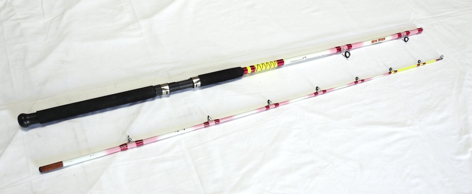 Nite Stick Catfish Casting Rod 10′ 2PC Glow Tip Pink