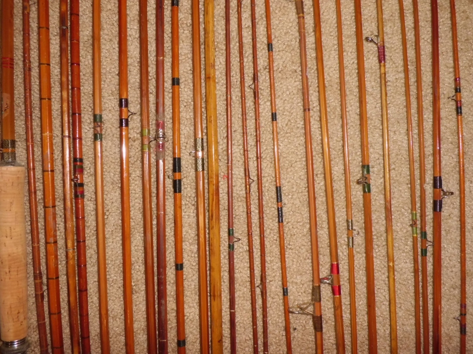 36 pcs of Vintage Assorted Split Bamboo for Repair/Restoration/Parts