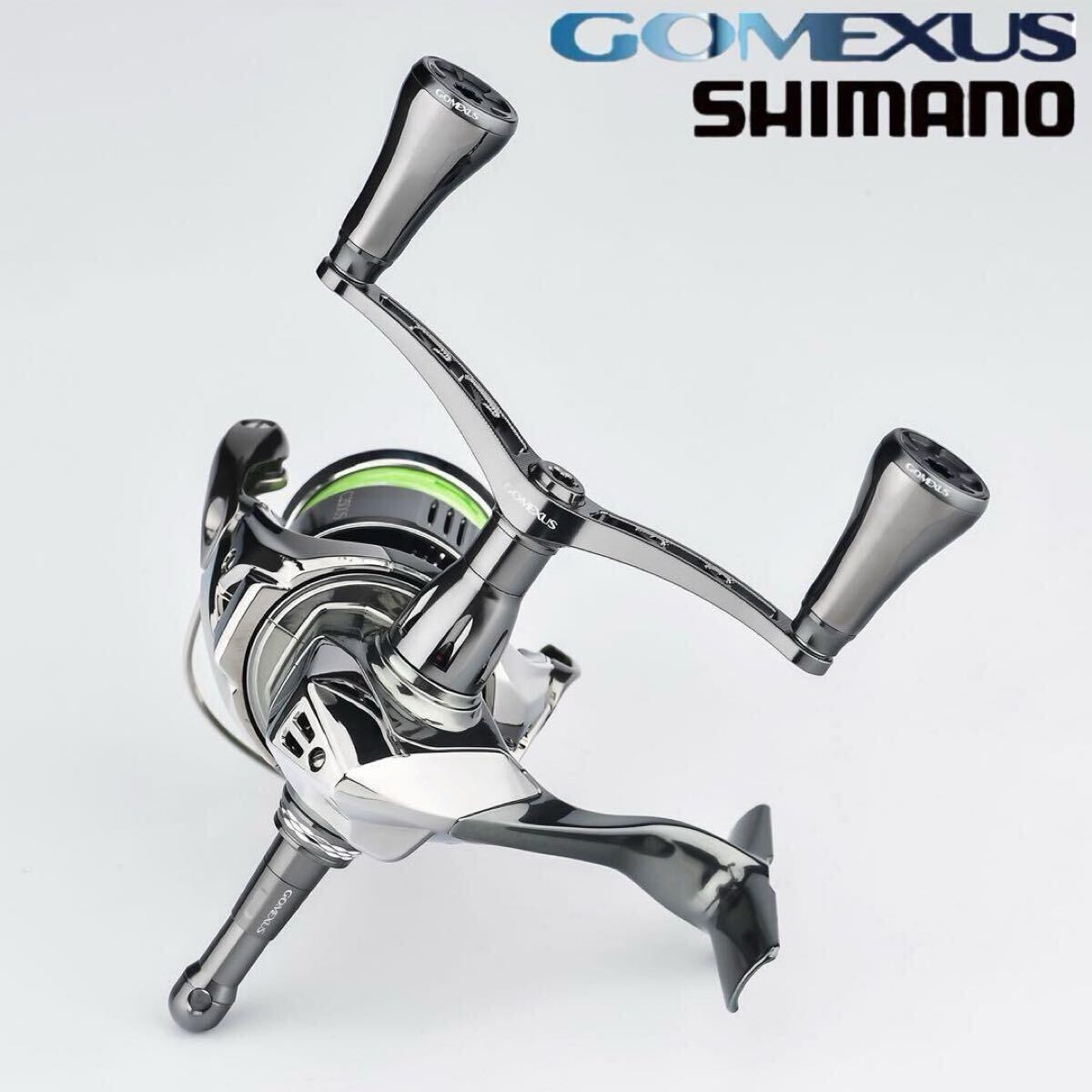 Gomexus Galaxy S2 98mm Double Handle Shimano Titanium Knob Gunmetal New