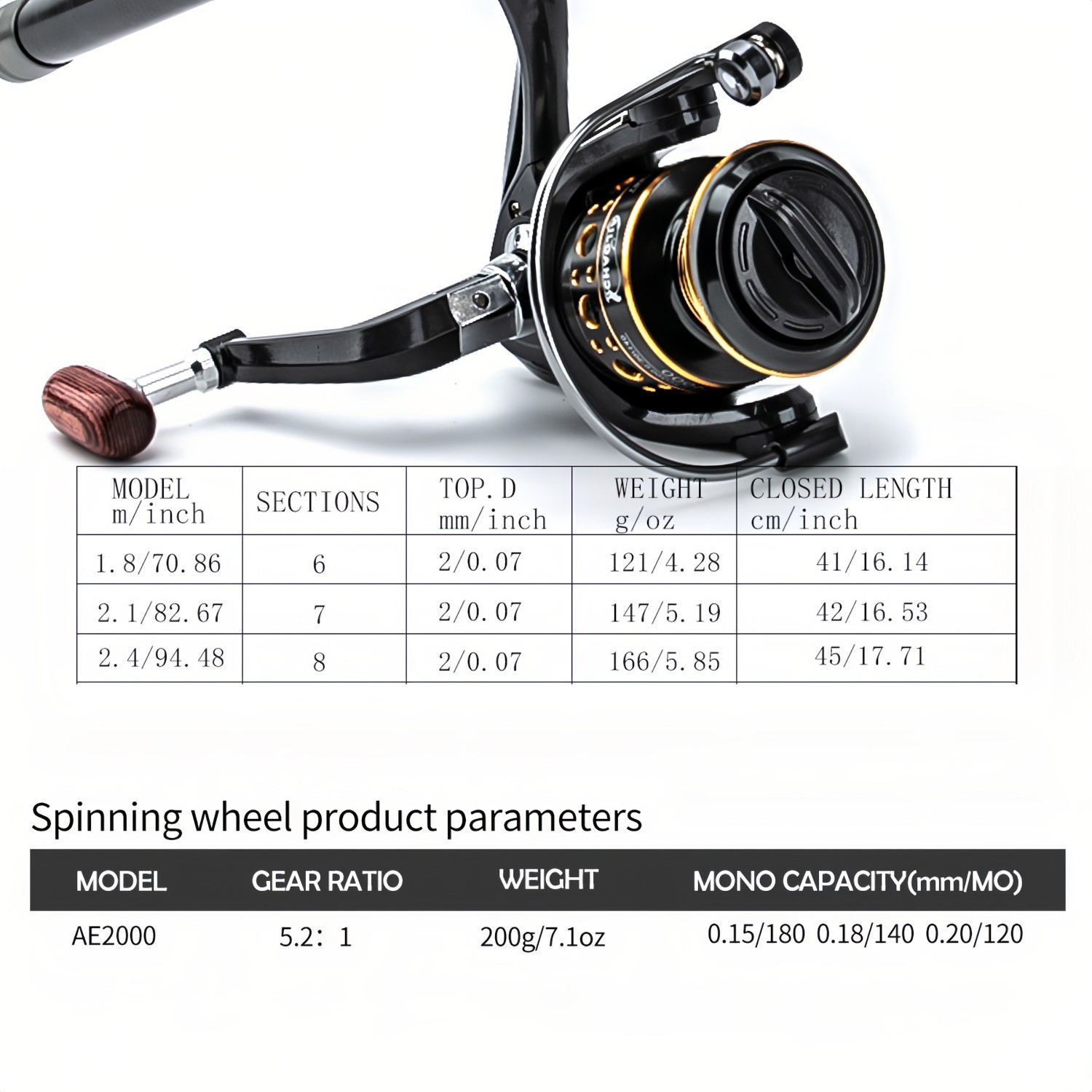 Telescopic Fishing Rod Sea Saltwater Spinning Pole Reel Combo 100M Line Full Kit
