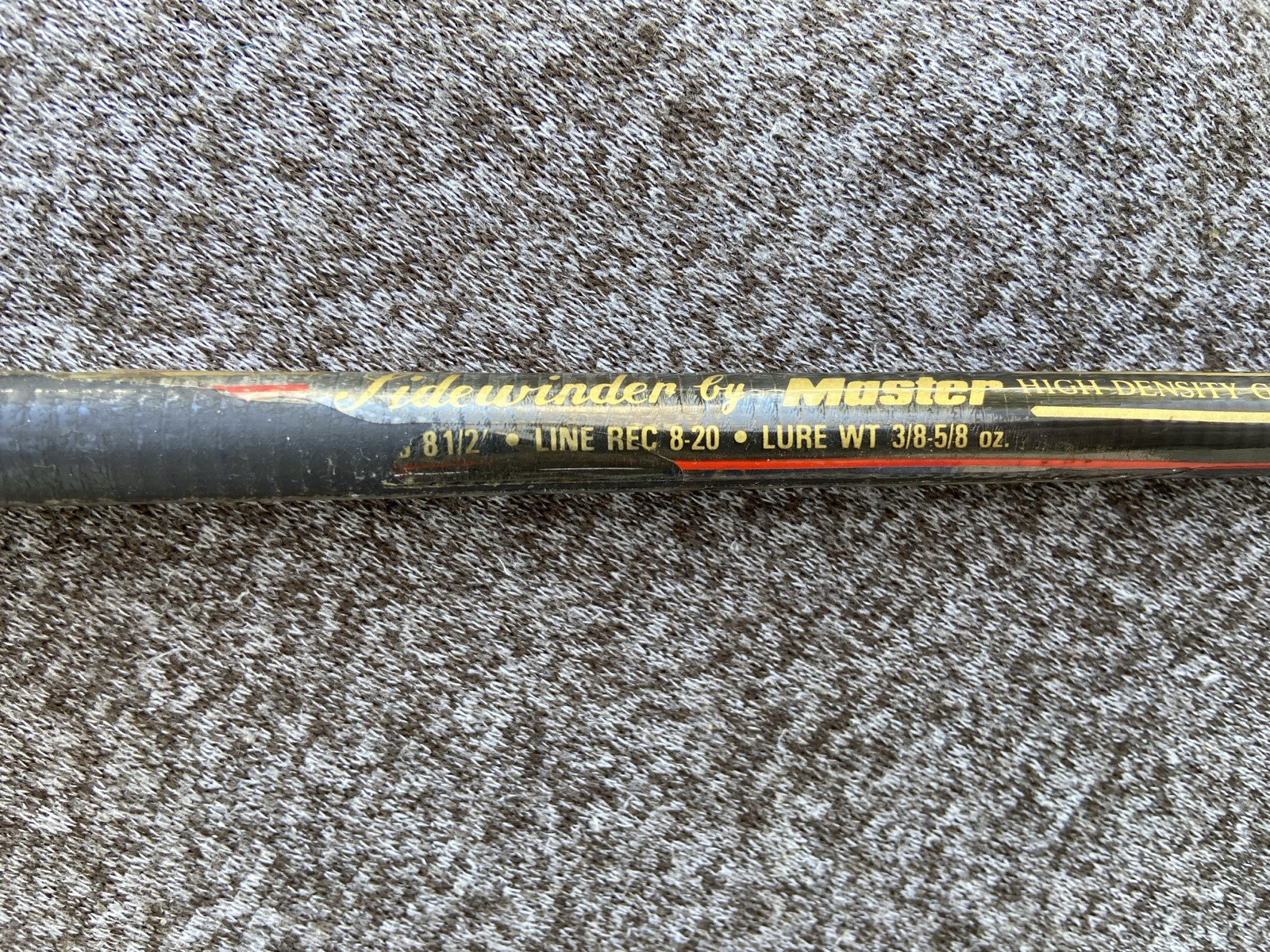VINTAGE MASTER SIDEWINDER 8 1/2′ GRAPHITE SW86 CASTING TROLLING ROD EXCELLENT