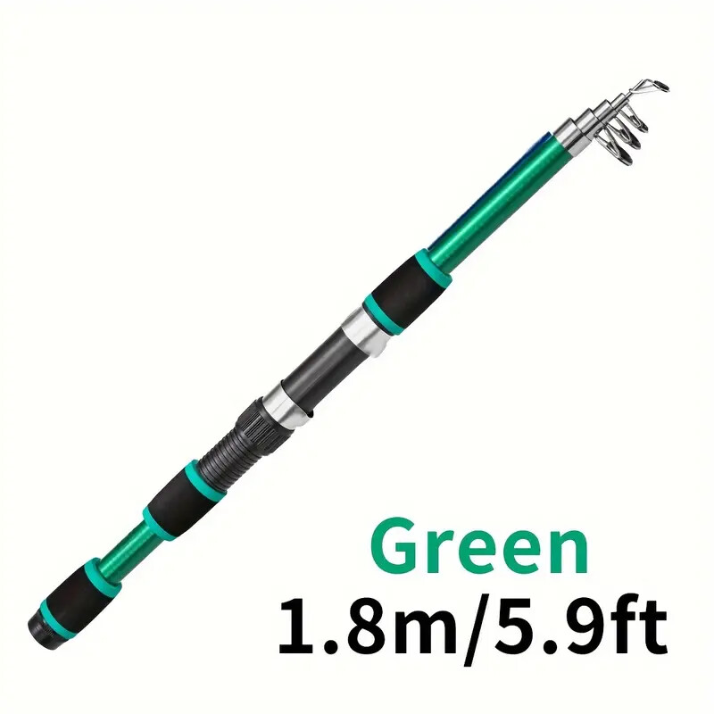 1pc Portable Fibreglass Fishing Rod,1.8M/5.9FT or 6.89FT Telescopic Fishing Pole