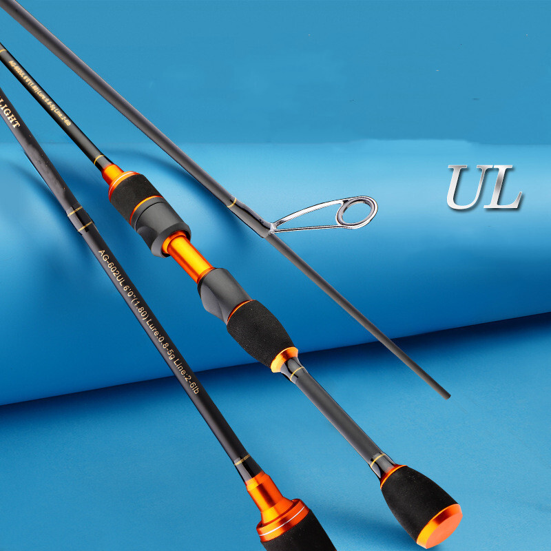 1.68/1.8m Carbon UL Spinning Rods 1-5g Lure Weight Ultralight Spinning Rod 2-6LB