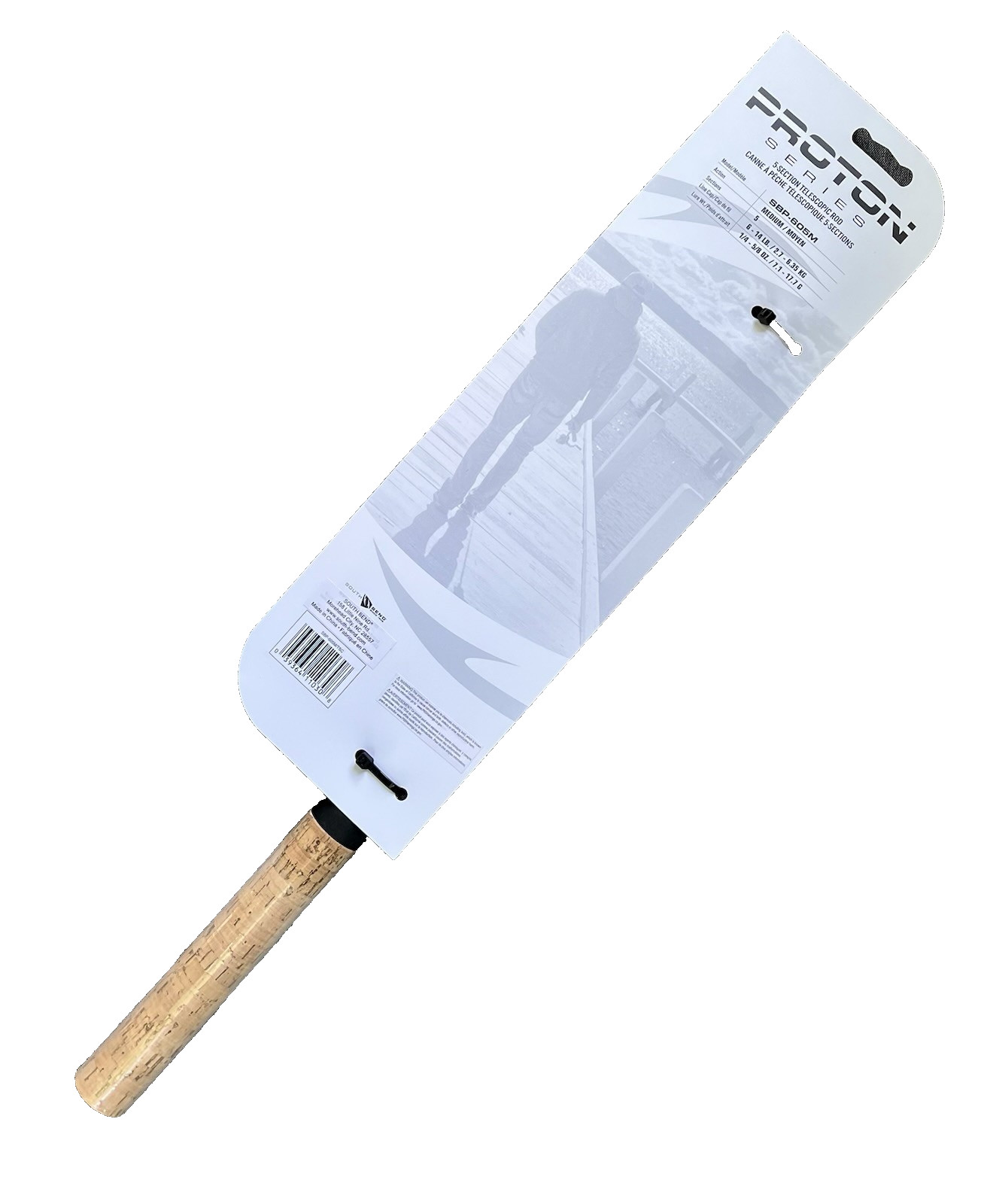 NEW South Bend Proton Telescopic Spinning Fishing med Rod 6′ ft w cork handle