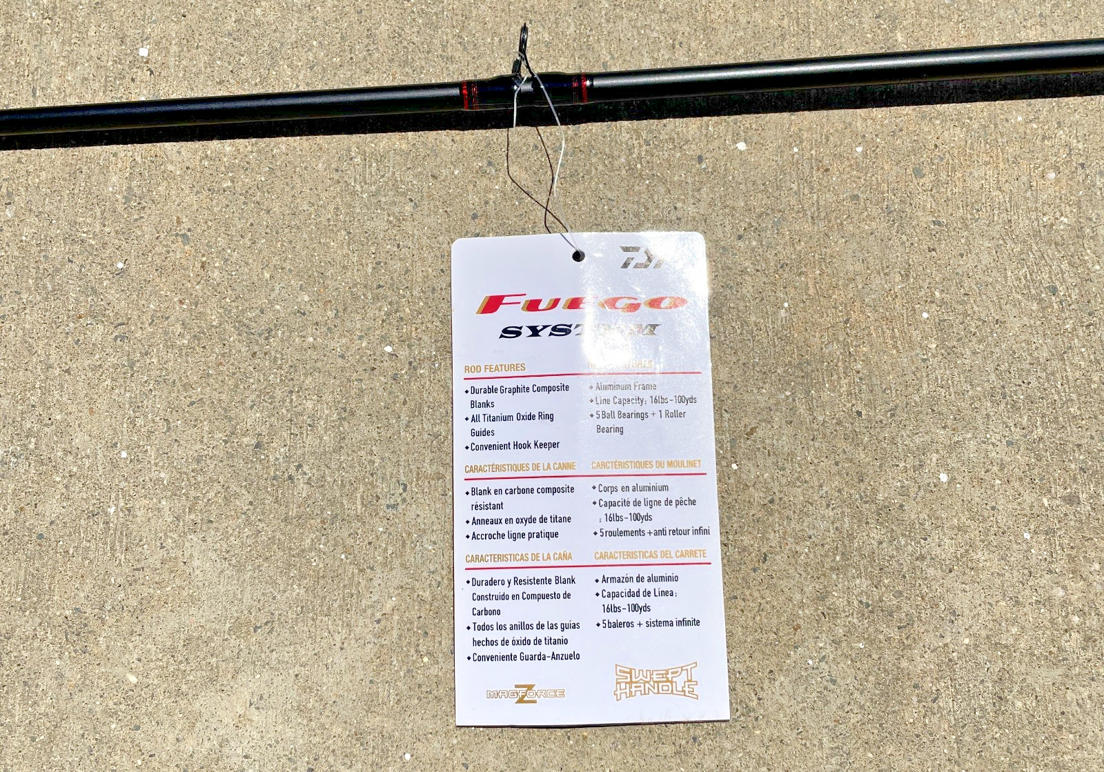 New Daiwa Fuego Casting Rod 6’6″ Medium Heavy 1-Pc Graphite 661MH Bass