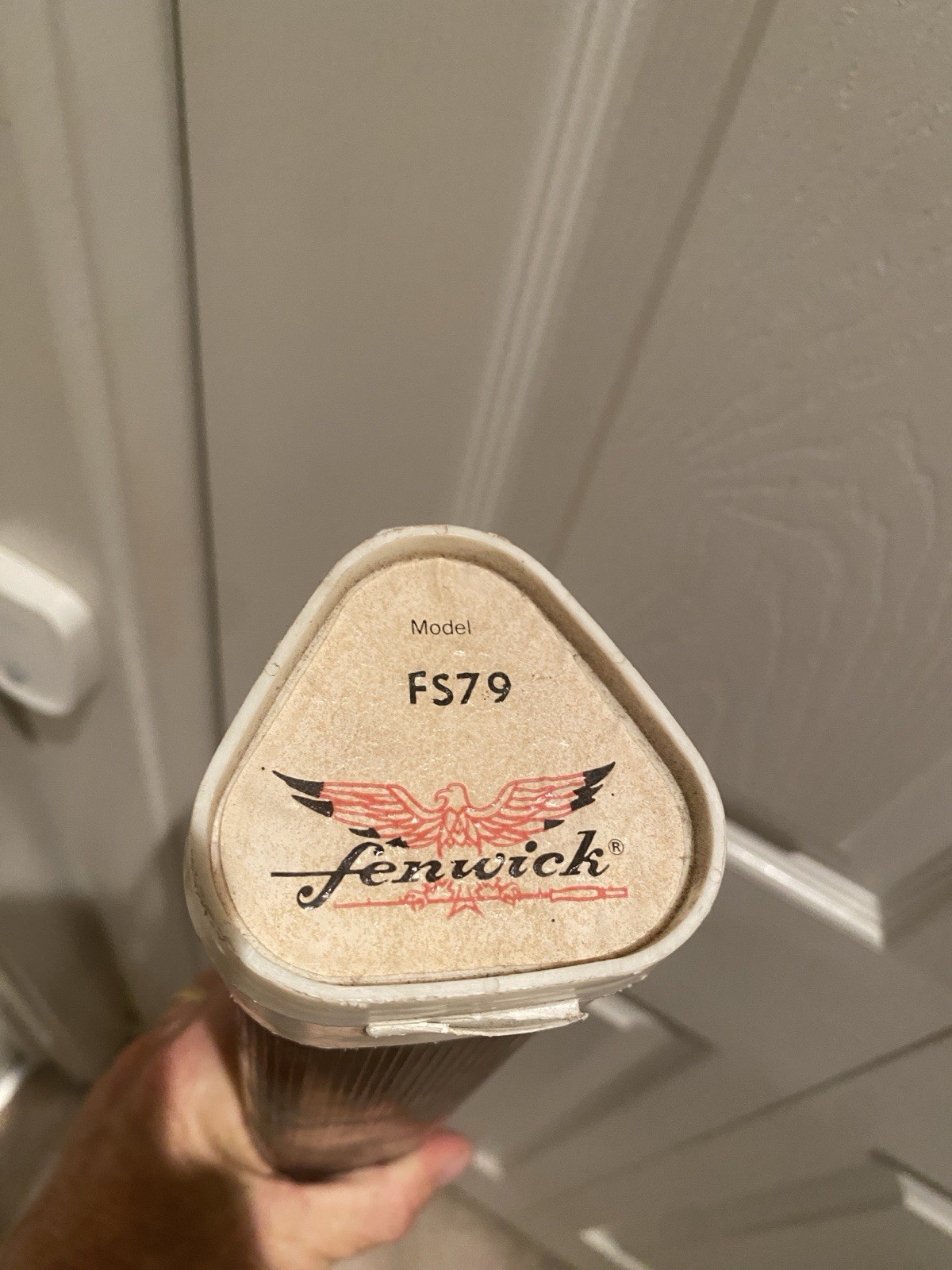 VINTAGE FENWICK FERALITE FS79 7’9″ TWO PC SPINNNG ROD W/ FENWICK ROD SOCK & TUBE