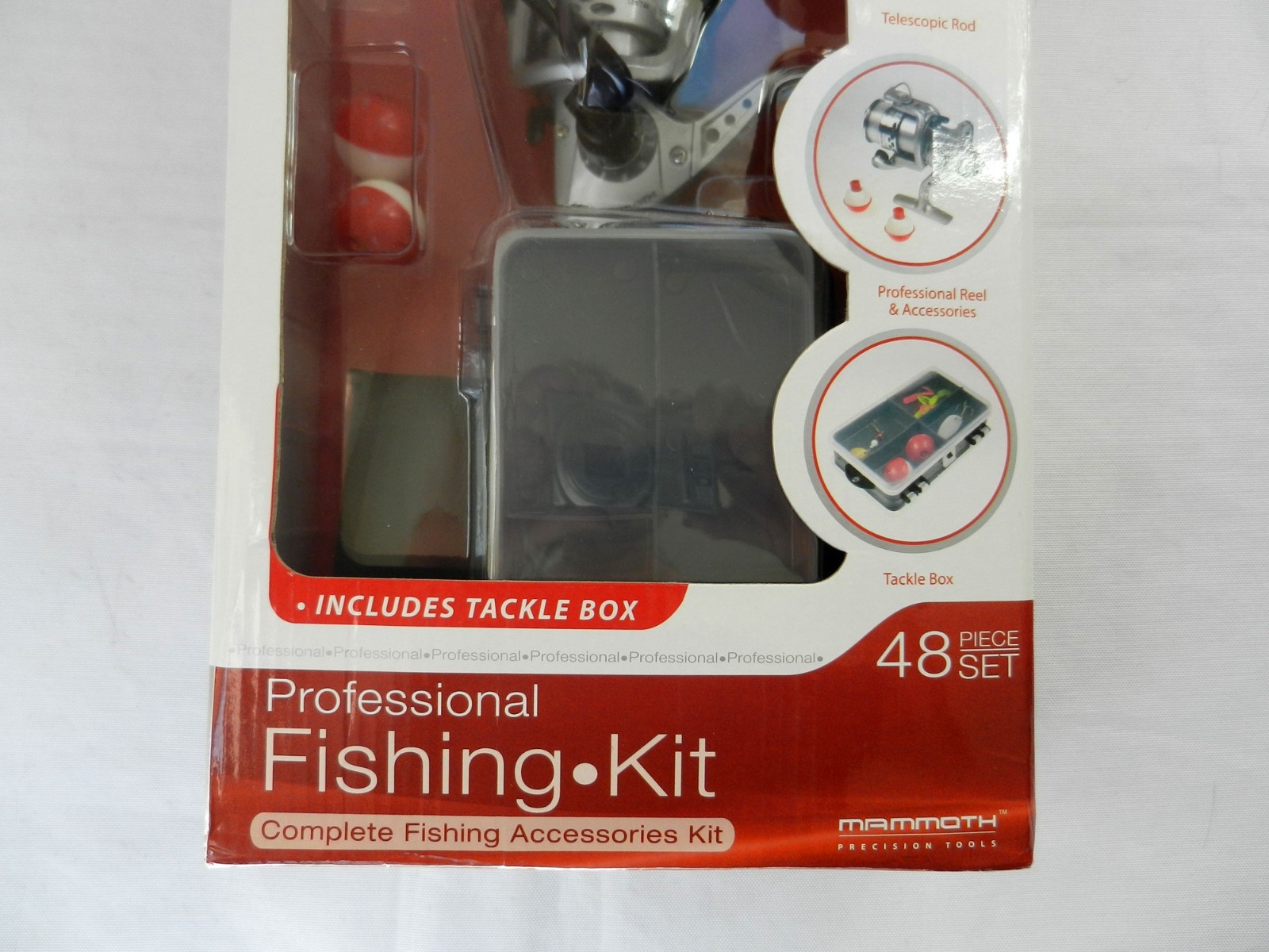 Mammoth Professional Fishing Kit w/ Tackle box (48 Pieces) Brand NEW!