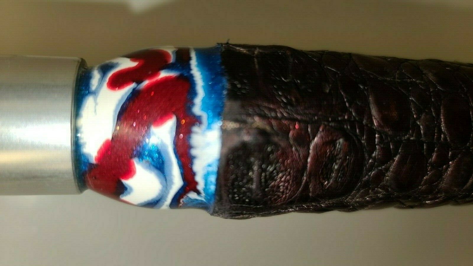 Custom Fishing Rod, Real Crocodile Skin Grips, Awesome Paint Job, ADJUSTABUTT – 